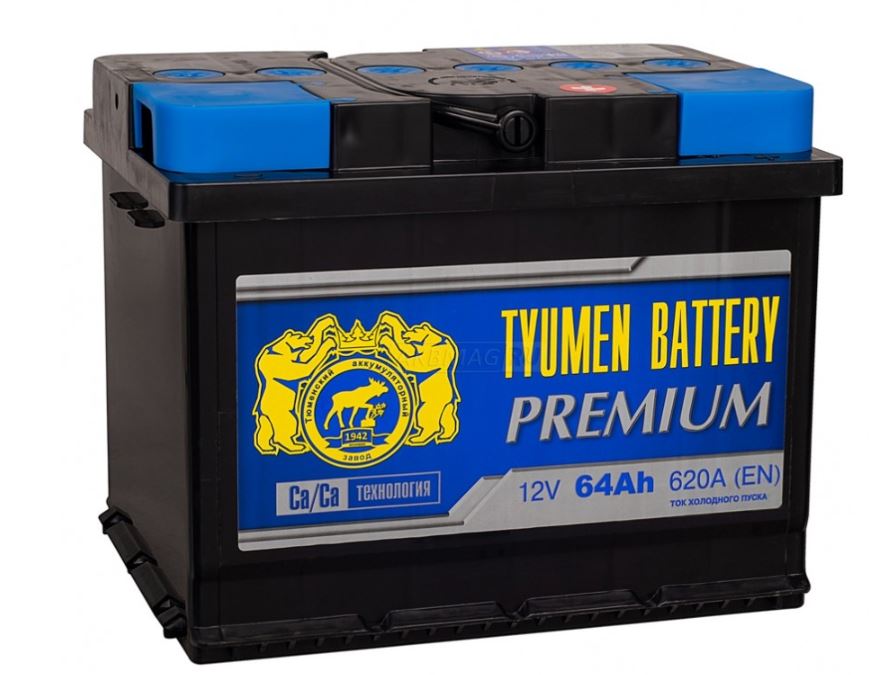 Аккумулятор Тюмень Premium 64 А/ч обр.п. (6CT64LR)